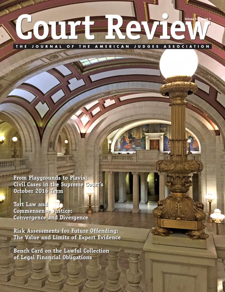 Cover of Court Review, the journal of the American Judges Association